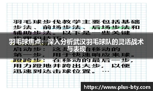 羽毛球焦点：深入分析武汉羽毛球队的灵活战术与表现